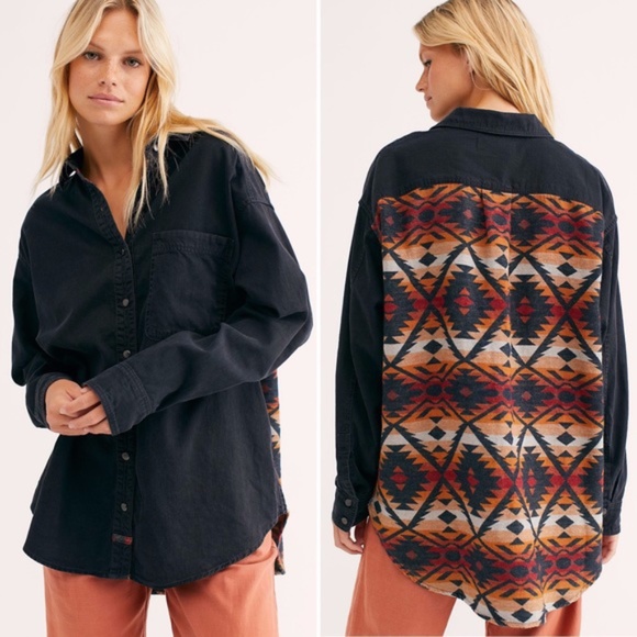 Free People Tops - Free People Chambray Echo Rock button down
